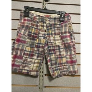 NOBO Patchwork Plaid Shorts Women's  Boho Festival Casual 30 x 8 x‎ 10 Sz 7 jrs